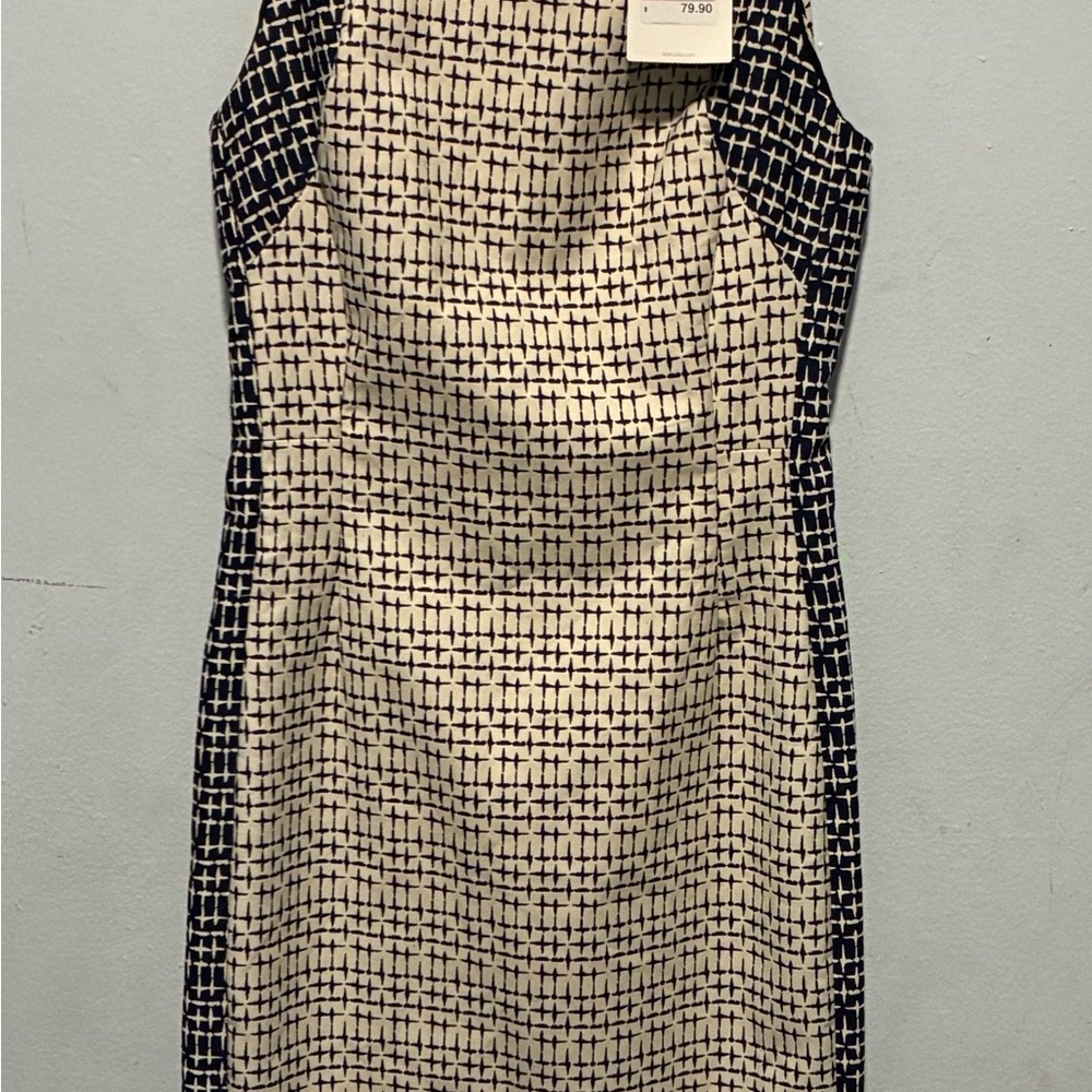Zara Black and Cream Patterned Mini Dress